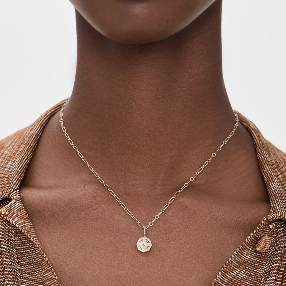 NEW Marlo Laz Wee PB Charm White Diamond 14K Gold Porte Bonheur Charm Pendant - Picture 3 of 3